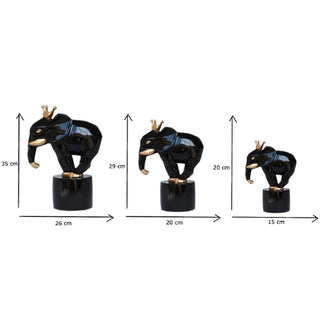 FACETED ELEPHANT BLACK