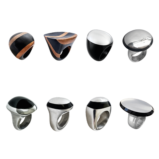 Pack 8 Anillo Aura| Colección Onyx