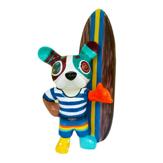 French Bulldog Striped Surfer